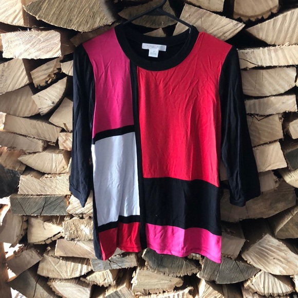 august silk Tops - August Silk color block shirt!